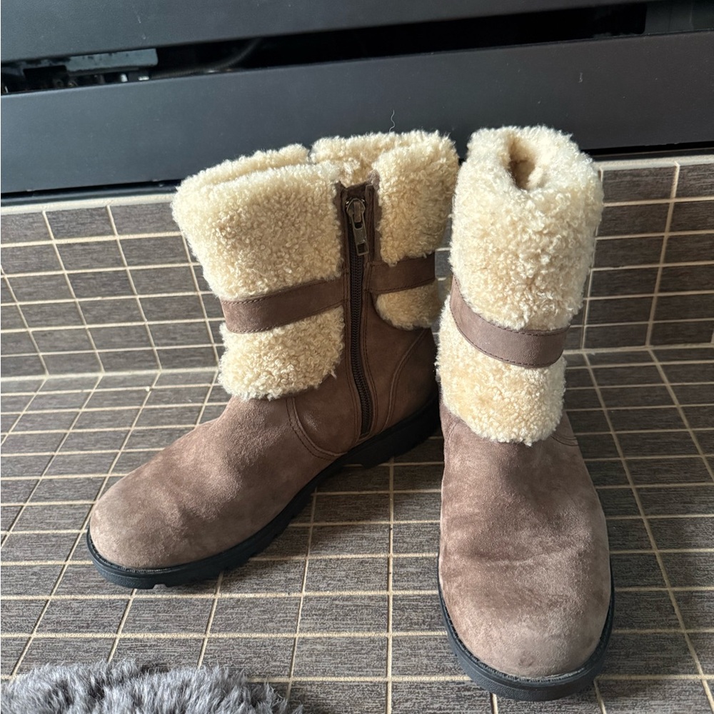UGG Brown and Cream Winter Boots